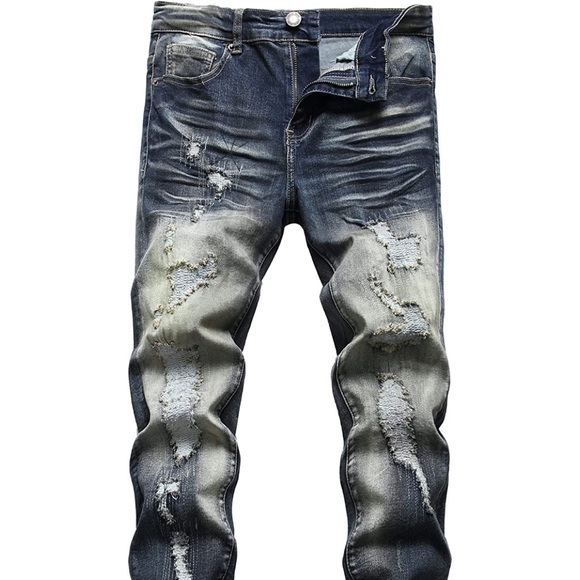 Other - New Mens Ripped and Patched Skinny Jeans Multiple Sizes